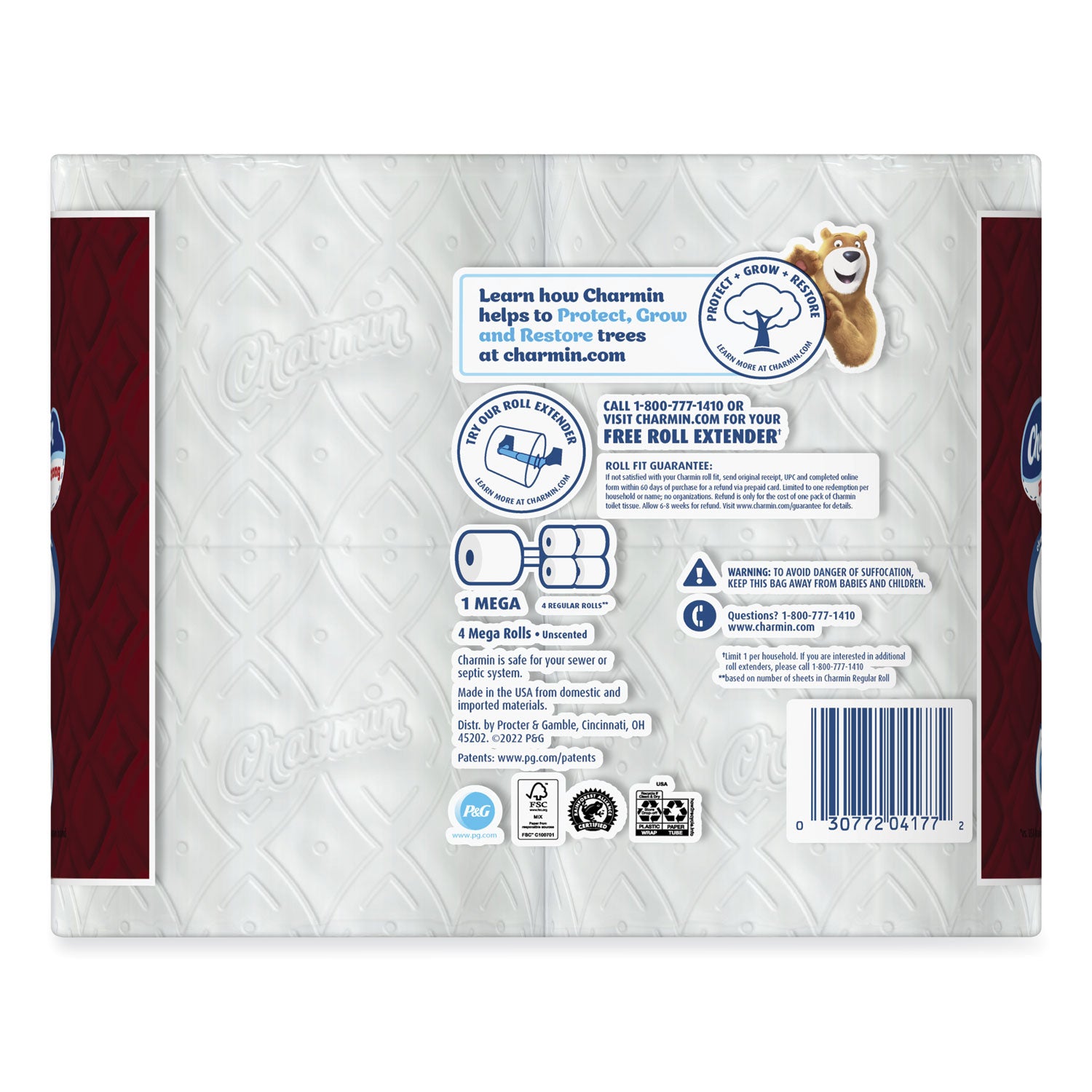 ultra-strong-bathroom-tissue-septic-safe-2-ply-white-242-sheet-roll-4-pack-8-packs-carton_pgc08816 - 2