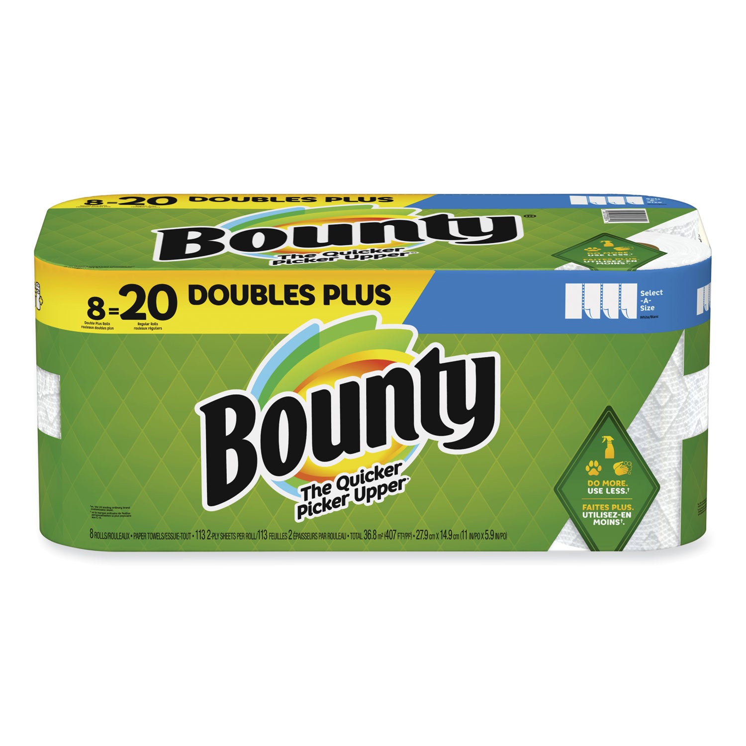 select-a-size-kitchen-roll-paper-towels-2-ply-59-x-11-white-113-sheets-double-plus-roll-8-rolls-pack_pgc05814 - 1