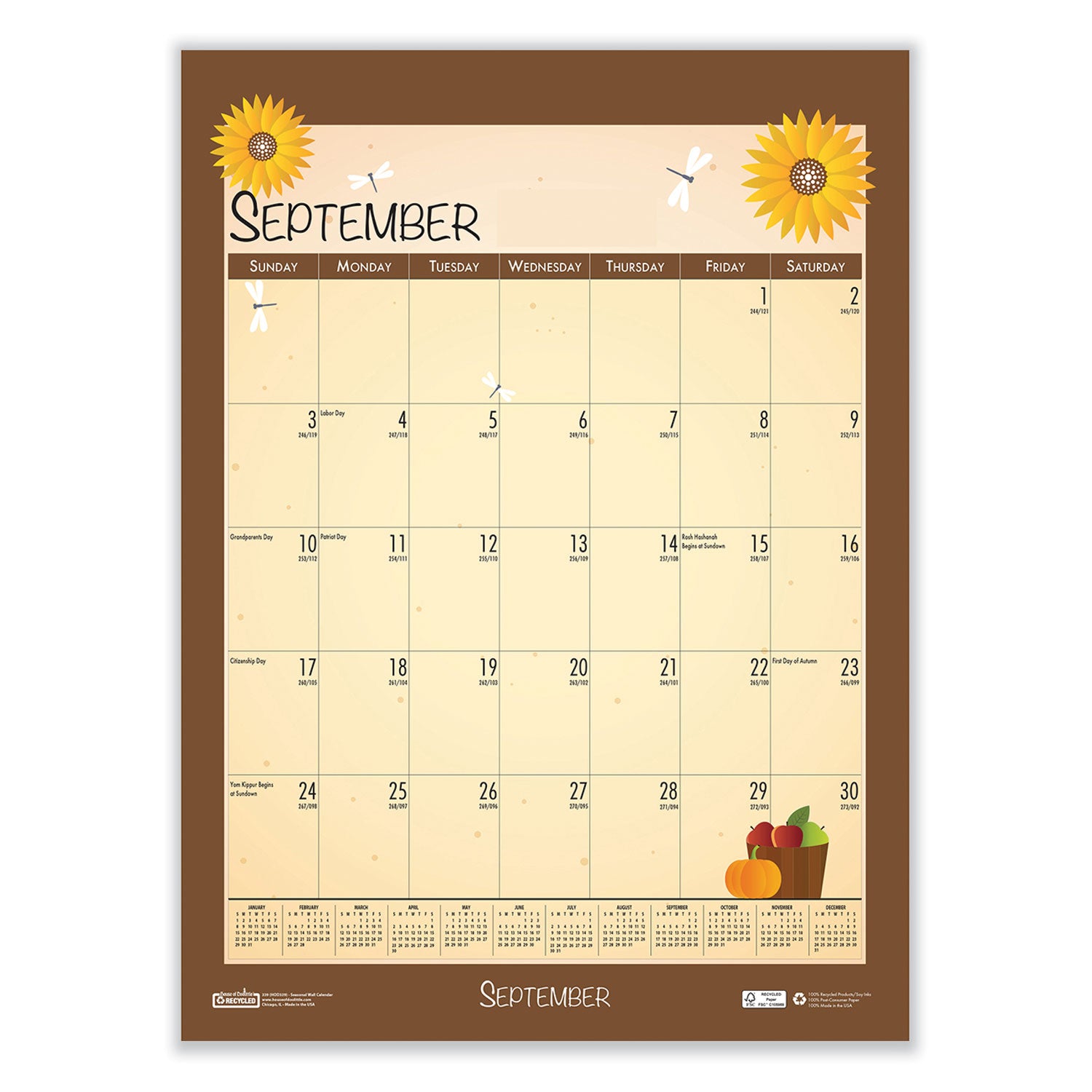 recycled-seasonal-wall-calendar-illustrated-seasons-artwork-12-x-165-12-month-july-to-june-2023-to-2024_hod3395 - 4