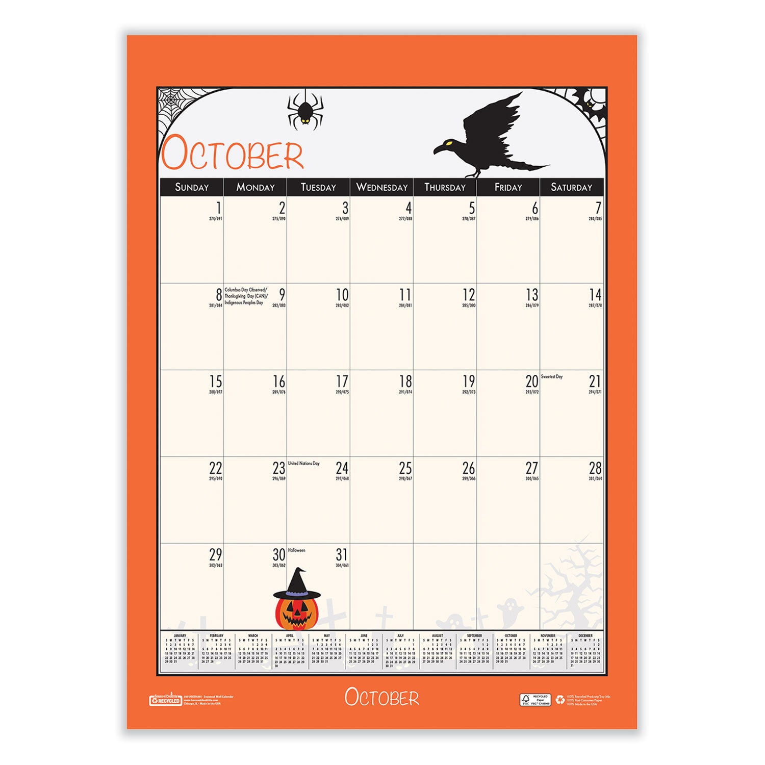 recycled-seasonal-wall-calendar-illustrated-seasons-artwork-12-x-165-12-month-july-to-june-2023-to-2024_hod3395 - 5