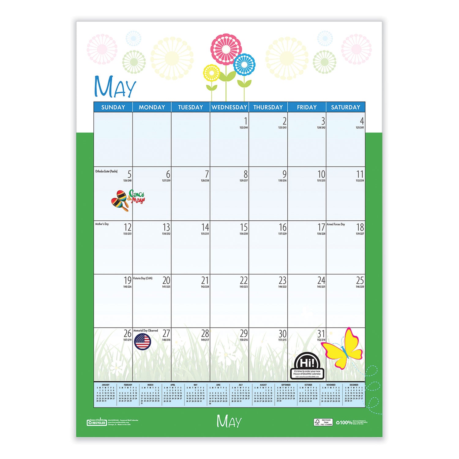 recycled-seasonal-wall-calendar-illustrated-seasons-artwork-12-x-165-12-month-july-to-june-2023-to-2024_hod3395 - 3