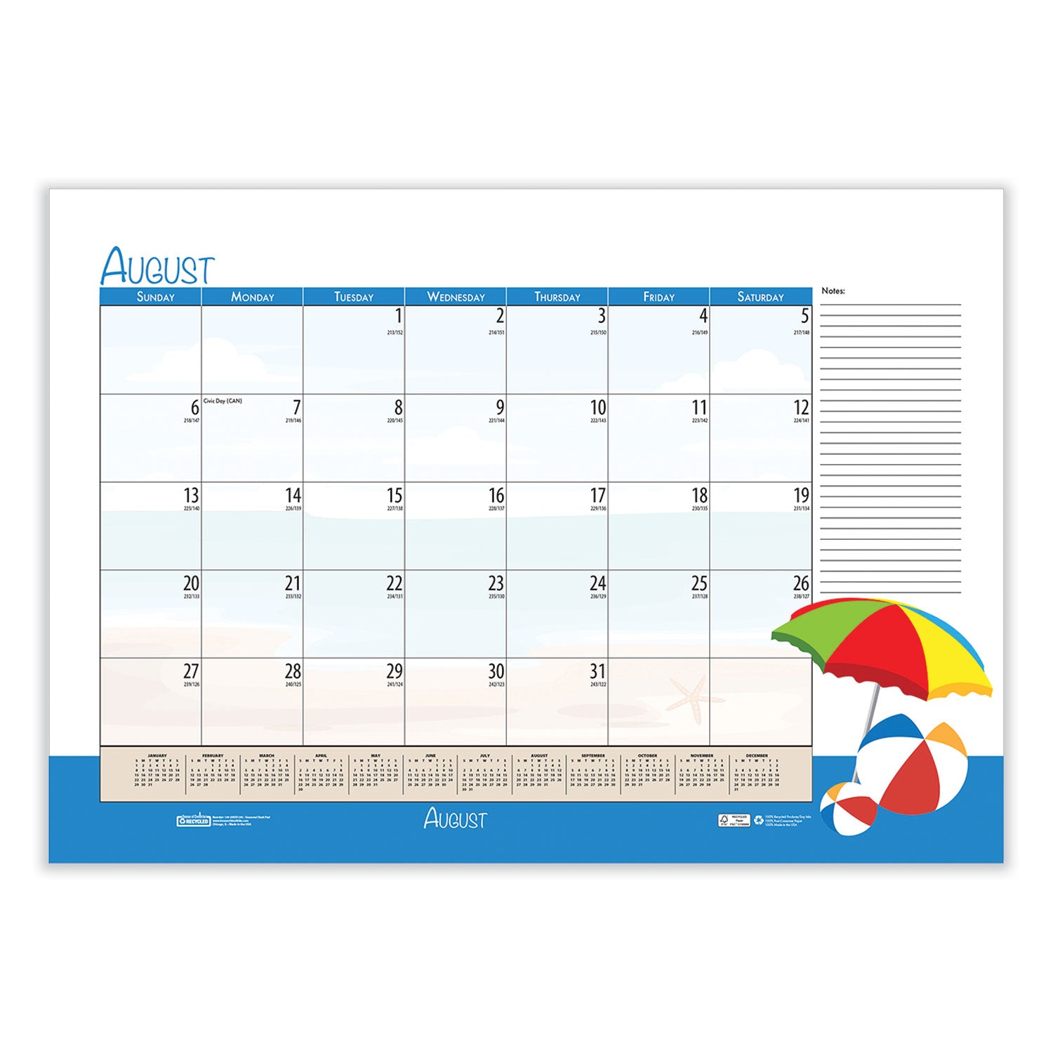 recycled-academic-year-desk-pad-calendar-illustrated-seasons-artwork-22-x-17-black-binding-12-month-july-june-2023-24_hod1395 - 2