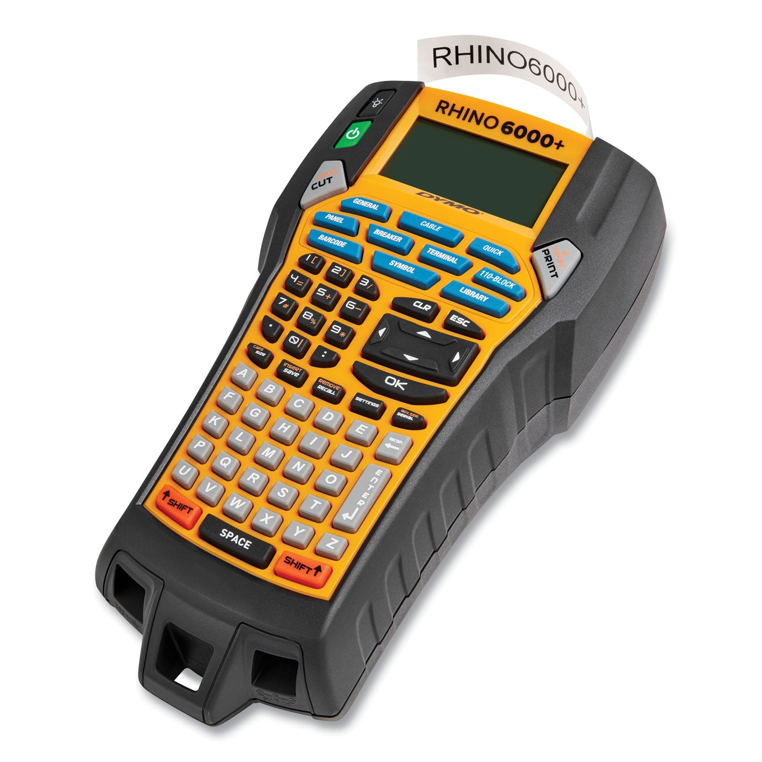 Rhino 6000+ Industrial Label Maker with Carry Case, 0.4"/s Print Speed, 5.4 x 2.5 x 9.7