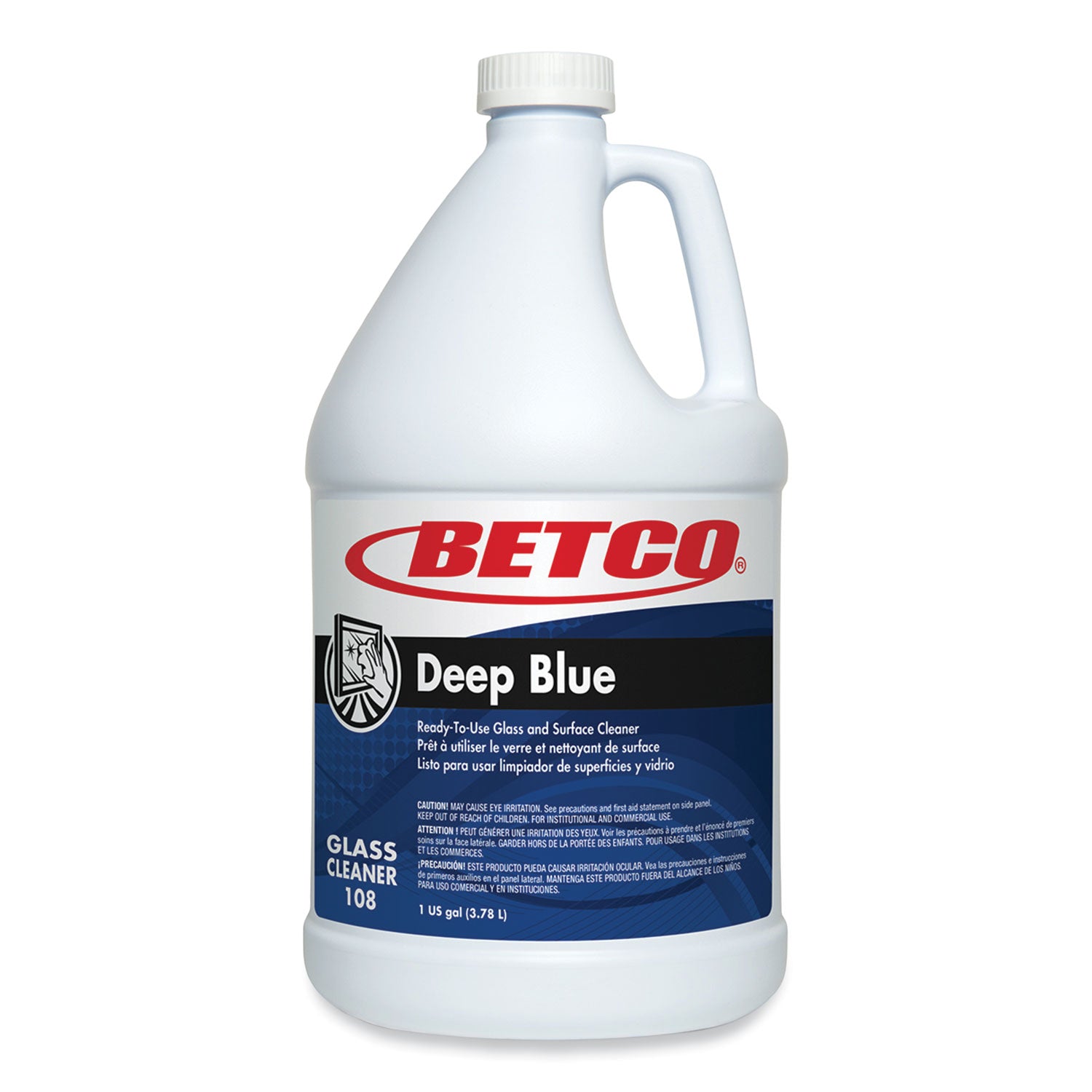 Betco Deep Blue Ammoniated Glass & Surface Cleaner - 1