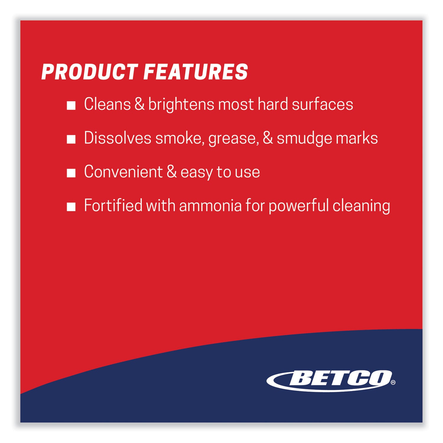 Betco Deep Blue Ammoniated Glass & Surface Cleaner - 5