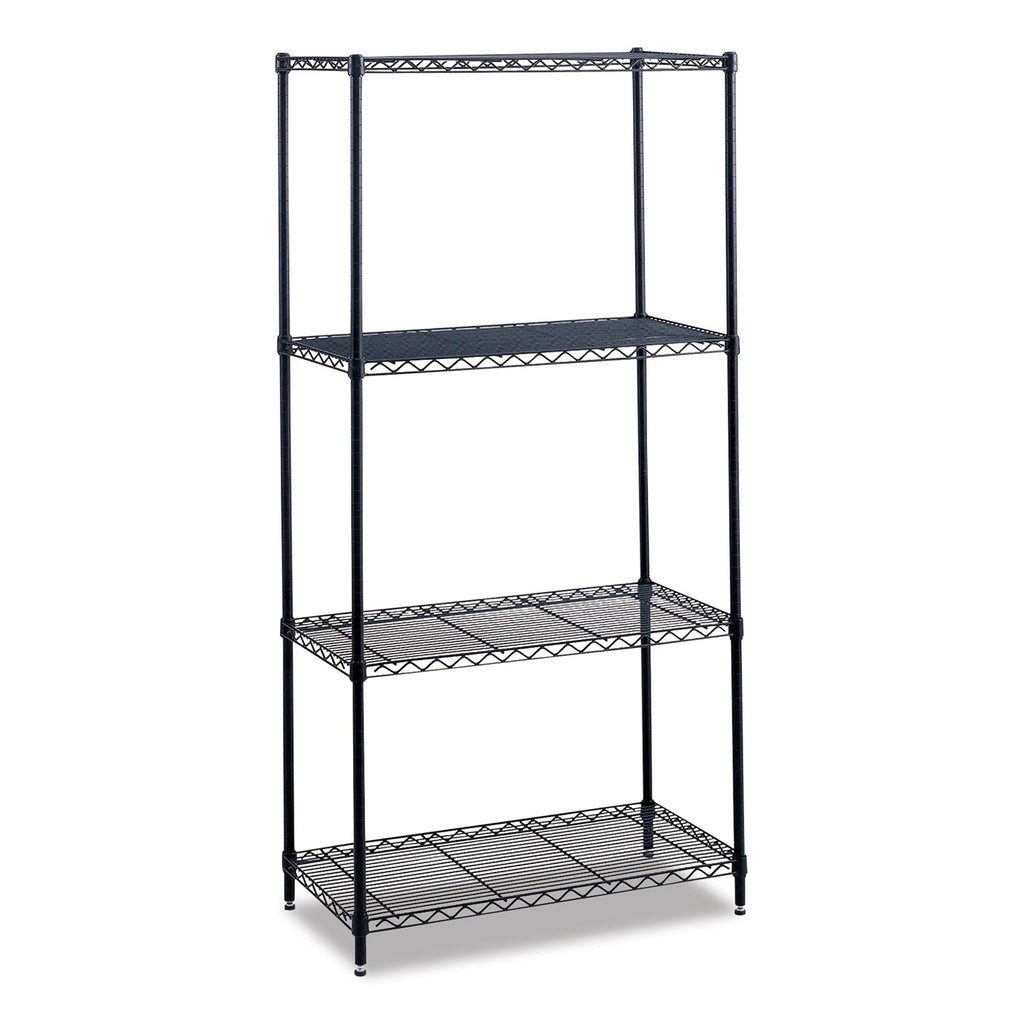 Industrial Wire Shelving, Four-Shelf, 36w x 18d x 72h, Metallic Gray, Ships in 1-3 Business Days