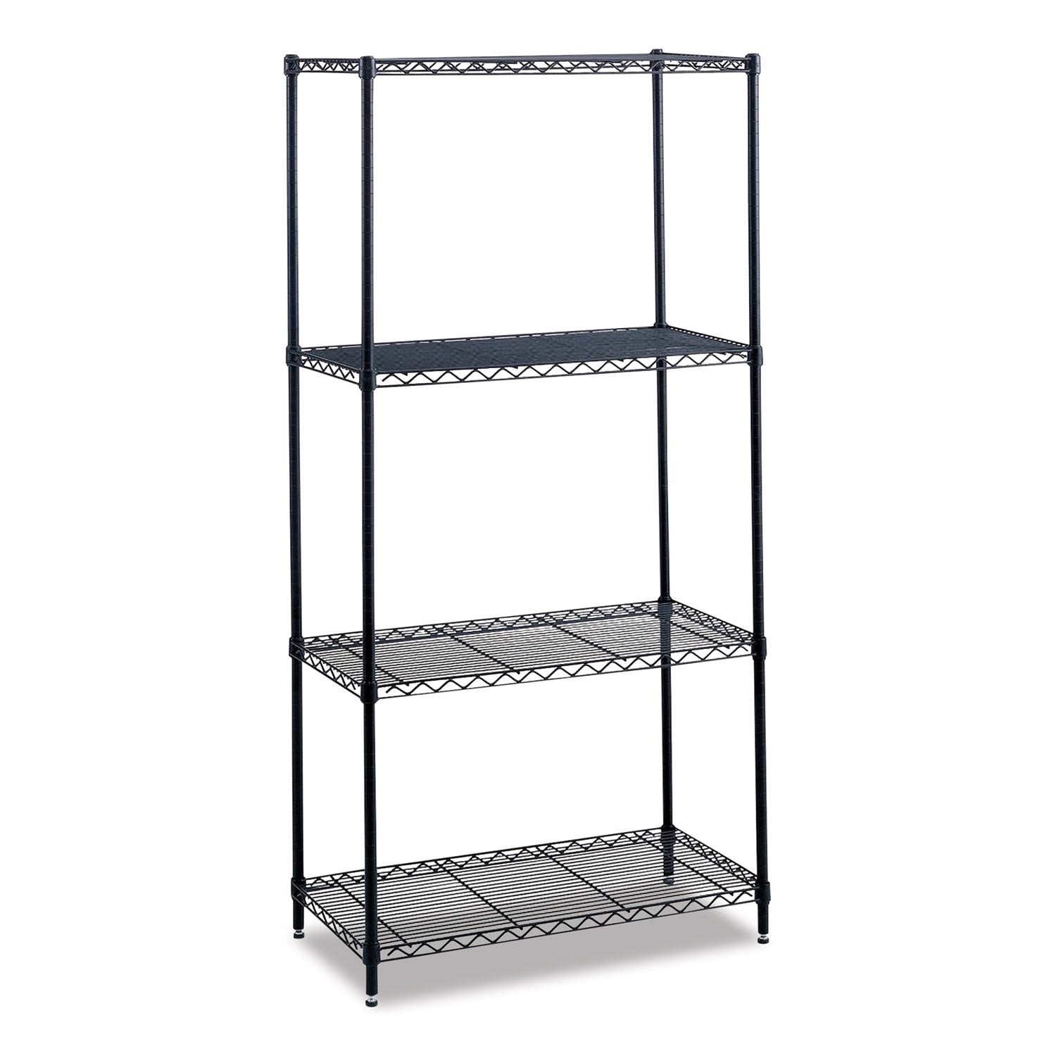 Industrial Wire Shelving, Four-Shelf, 36w x 18d x 72h, Metallic Gray, Ships in 1-3 Business Days