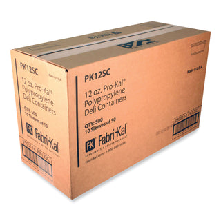 Microwavable Deli Containers, 12 oz, 4.6 Diameter x 2.3 h, Clear, Plastic, 500/Carton