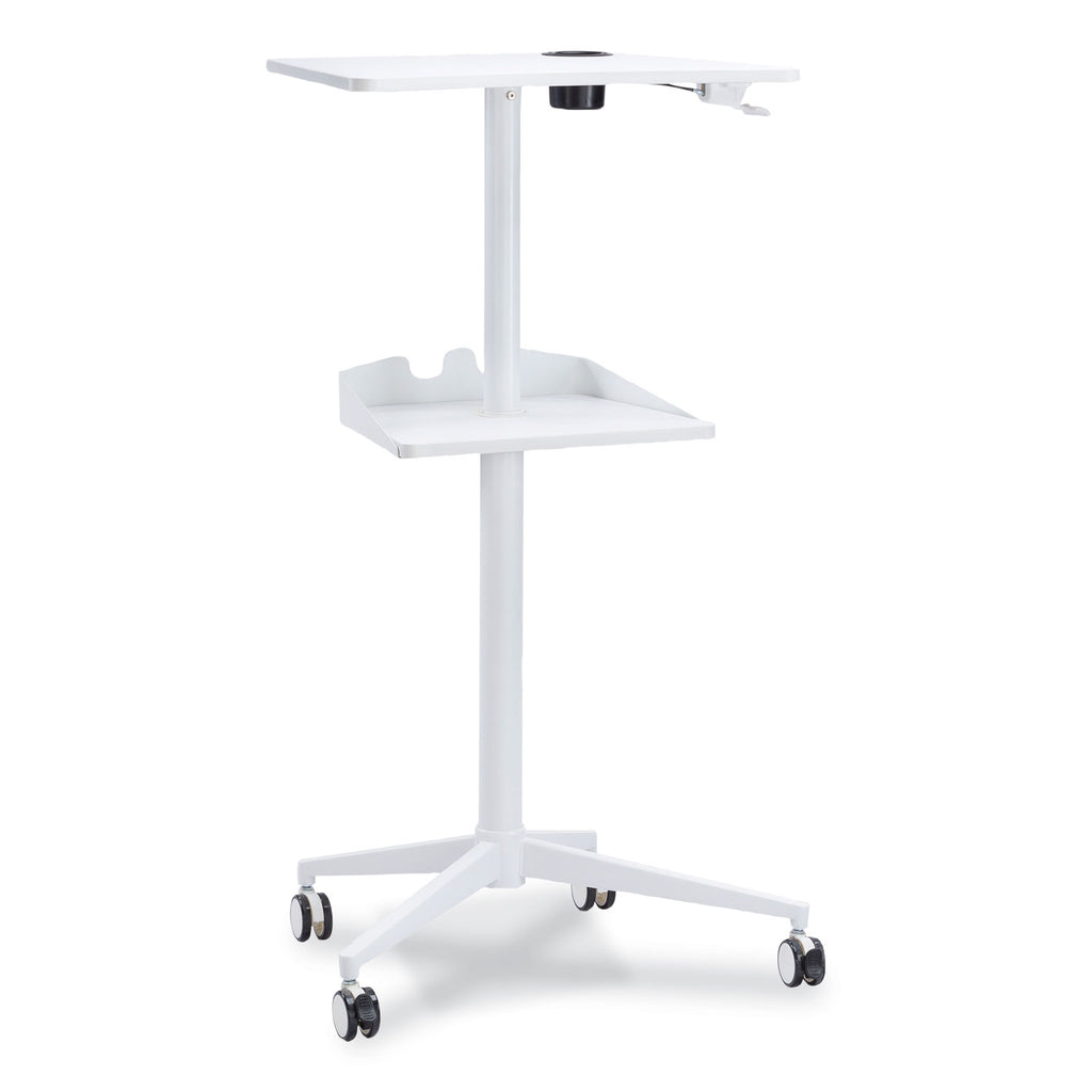 Safco Active Collection Vum Mobile Workstation - 25.3" x 19.8"47.8" - 2 Shelve(s) - Finish: White