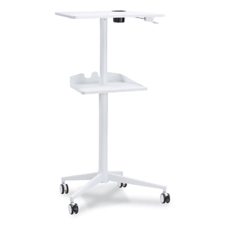 Safco Active Collection Vum Mobile Workstation - 25.3" x 19.8"47.8" - 2 Shelve(s) - Finish: White