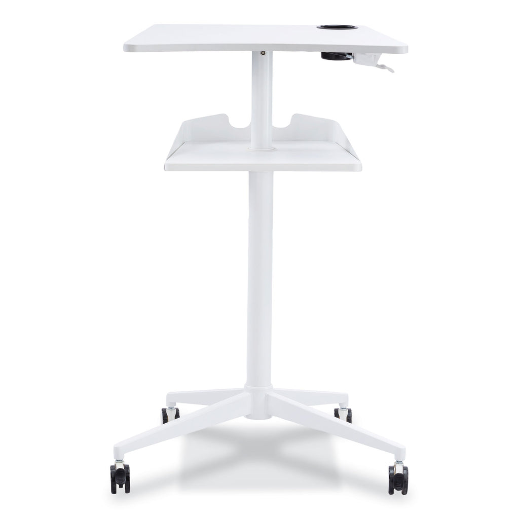 Safco Active Collection Vum Mobile Workstation - 25.3" x 19.8"47.8" - 2 Shelve(s) - Finish: White