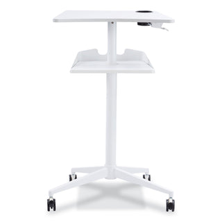 Safco Active Collection Vum Mobile Workstation - 25.3" x 19.8"47.8" - 2 Shelve(s) - Finish: White
