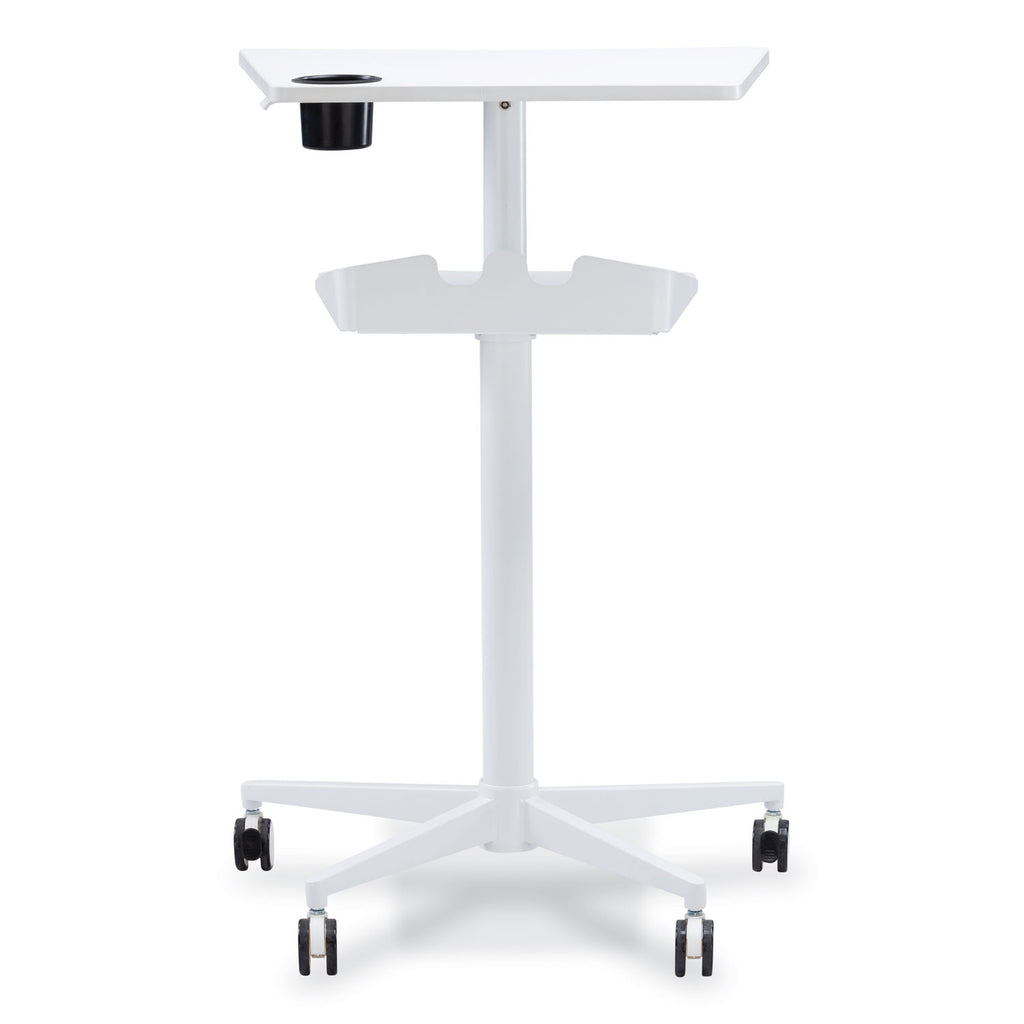 Safco Active Collection Vum Mobile Workstation - 25.3" x 19.8"47.8" - 2 Shelve(s) - Finish: White