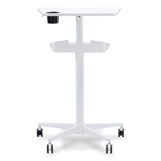 Safco Active Collection Vum Mobile Workstation - 25.3" x 19.8"47.8" - 2 Shelve(s) - Finish: White