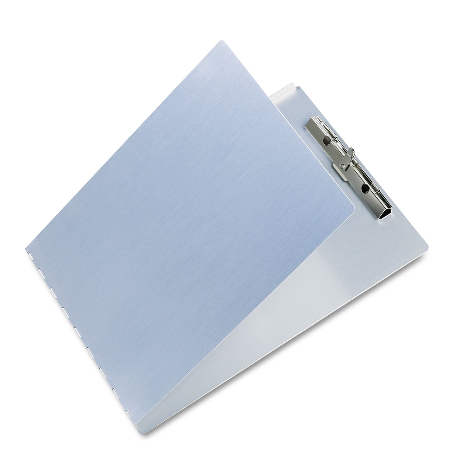 Aluminum Clipboard with Writing Plate, 0.5" Clip Capacity, Holds 8.5 x 11 Sheets, Silver - 