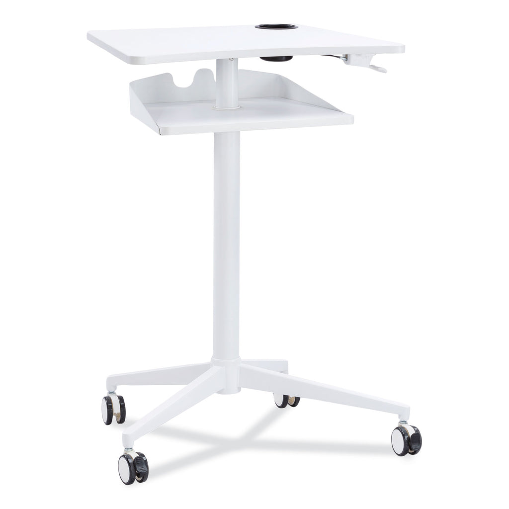 Safco Active Collection Vum Mobile Workstation - 25.3" x 19.8"47.8" - 2 Shelve(s) - Finish: White