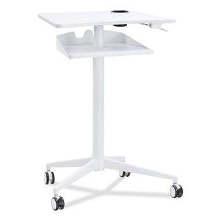 Safco Active Collection Vum Mobile Workstation - 25.3" x 19.8"47.8" - 2 Shelve(s) - Finish: White