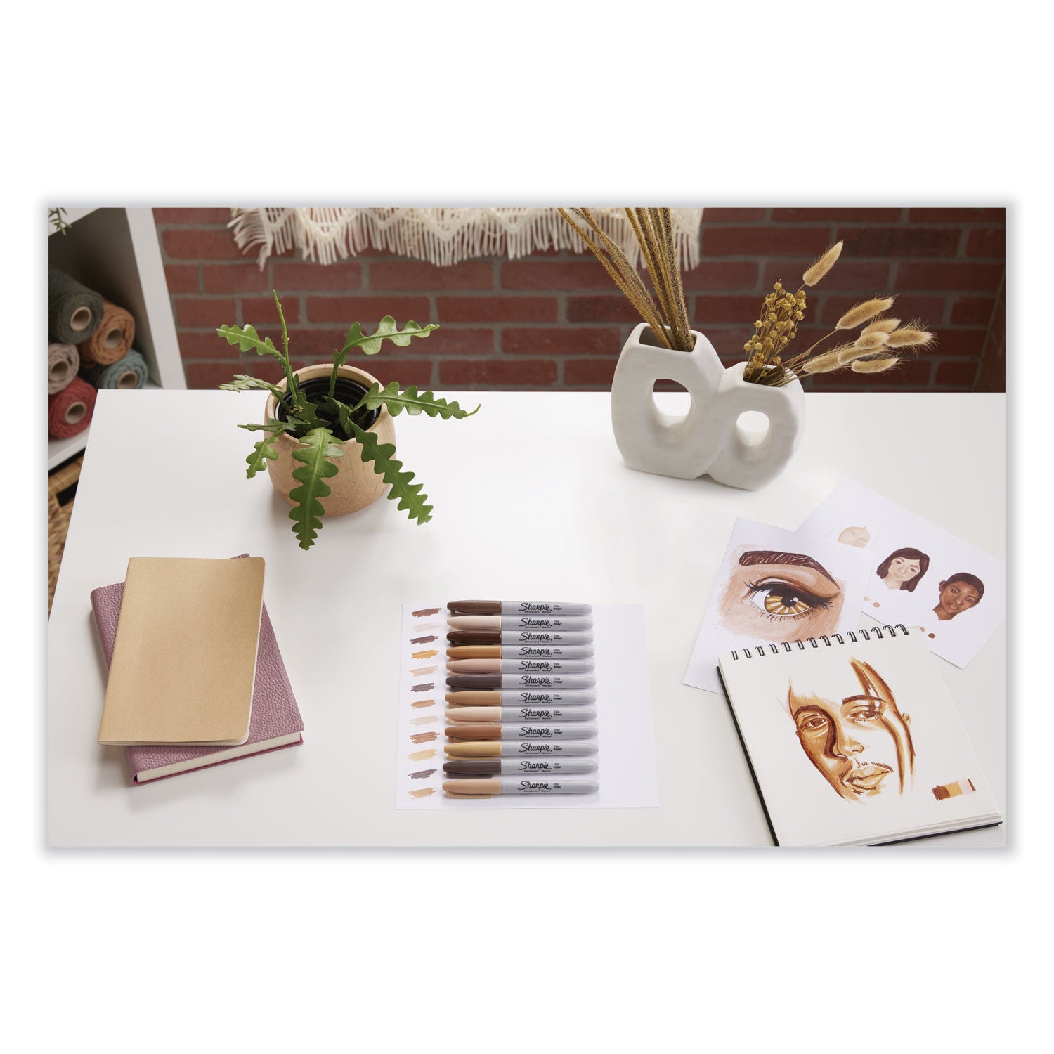 fine-tip-permanent-marker-portrait-colors-fine-bullet-tip-assorted-12-pack_san2154107 - 3