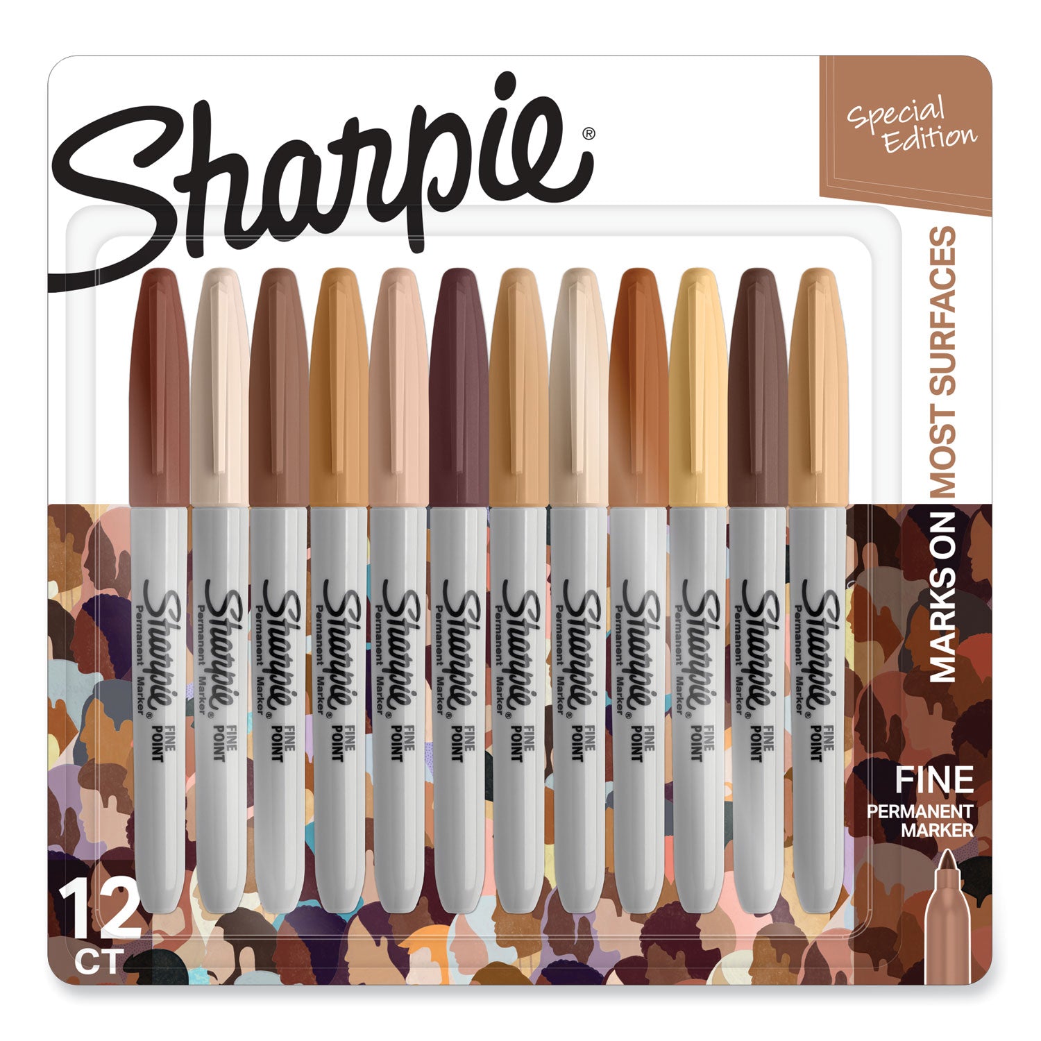 fine-tip-permanent-marker-portrait-colors-fine-bullet-tip-assorted-12-pack_san2154107 - 1