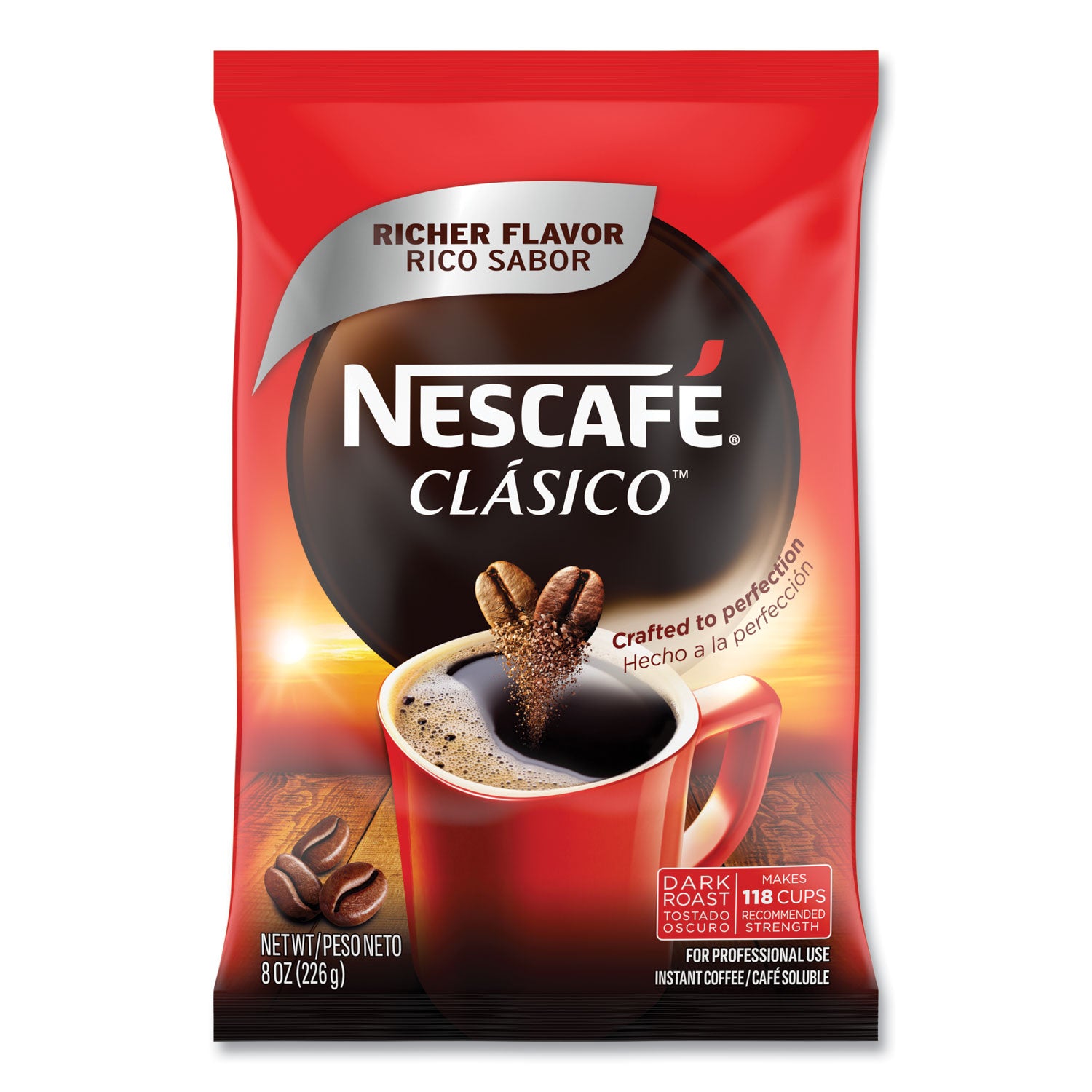 clasico-dark-roast-instant-coffee-8-oz-12-carton_nes70948ct - 1