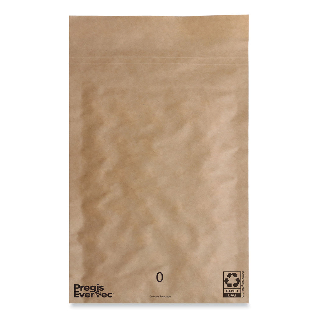 EverTec Curbside Recyclable Padded Mailer, #0, Kraft Paper, Self-Adhesive Closure, 7 x 9, Brown, 300/Carton