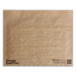 EverTec Curbside Recyclable Padded Mailer, #4, Kraft Paper, Self-Adhesive Closure, 14 x 9, Brown, 150/Carton