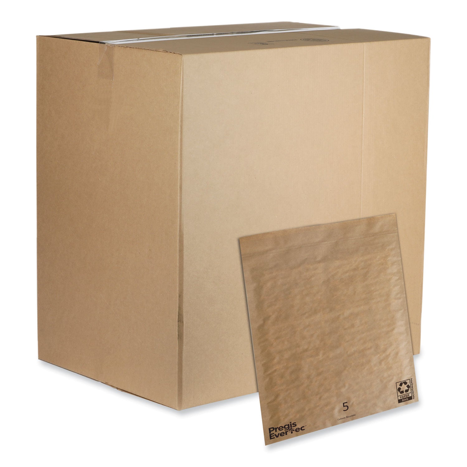 evertec-curbside-recyclable-padded-mailer-#5-kraft-paper-self-adhesive-closure-12-x-15-brown-100-carton_pgs4083816 - 1