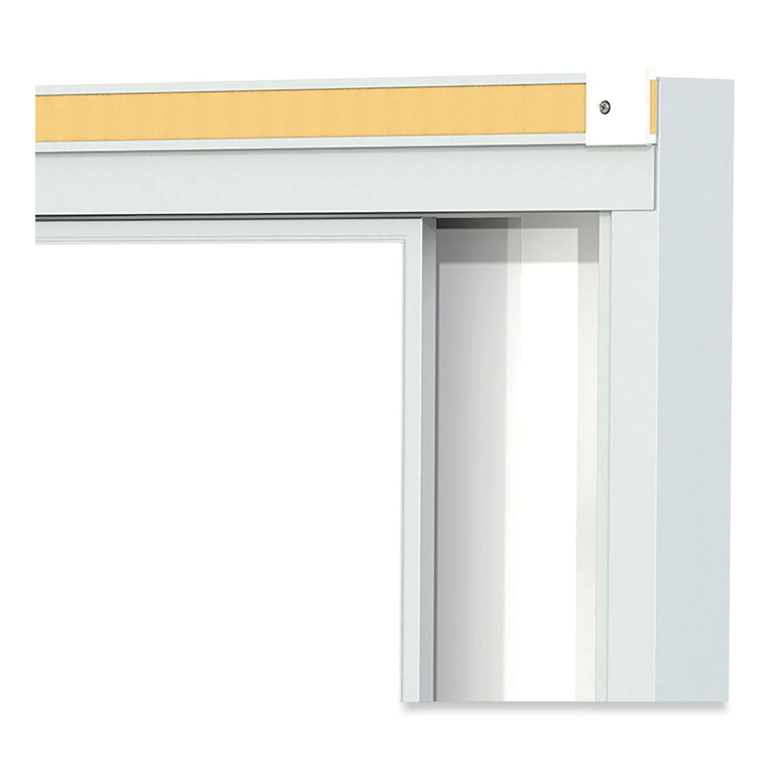 Horizontal Sliding Porcelain Magnetic Whiteboard, 120 x 48, White Surface, Satin Aluminum Frame, Ships in 7-10 Business Days