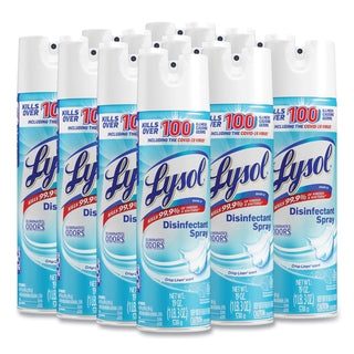 Disinfectant Spray, Crisp Linen, 19 oz Aerosol Spray, 12/Carton