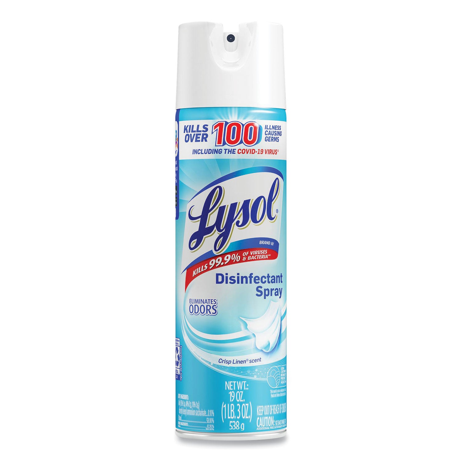Disinfectant Spray, Crisp Linen Scent, 19 oz Aerosol Spray - 6