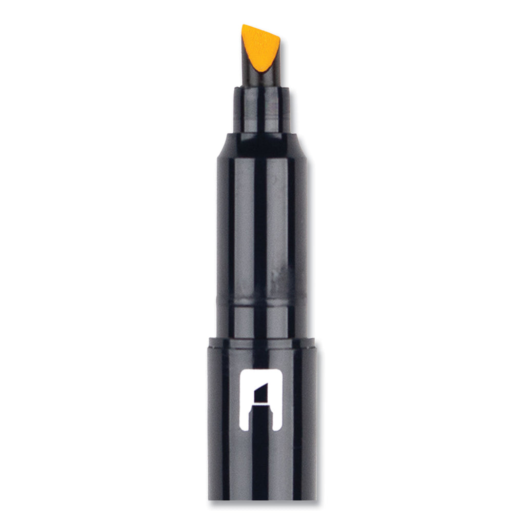 Highlighters, Golden Yellow Ink, Bullet/Chisel Tip, Golden Yellow Barrel, 10/Box