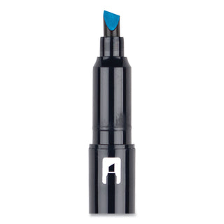 Highlighters, Skyblue Ink, Bullet/Chisel Tip, Skyblue Barrel, 10/Box