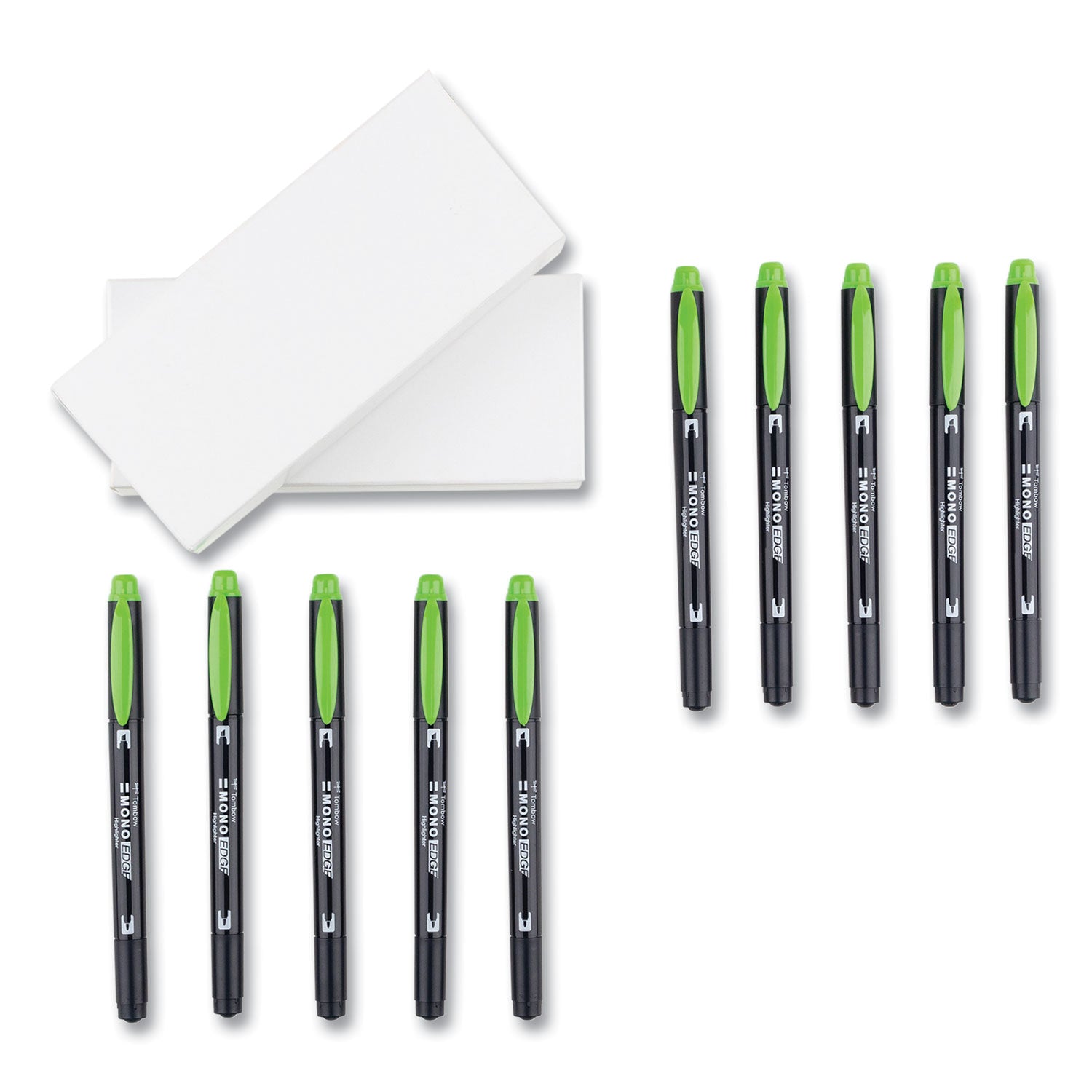 highlighters-yellow-green-ink-bullet-chisel-tip-yellow-green-barrel-10-box_tom56415 - 3