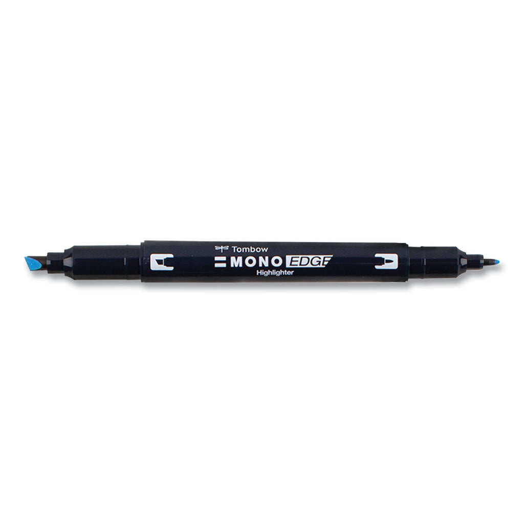 Highlighters, Skyblue Ink, Bullet/Chisel Tip, Skyblue Barrel, 10/Box