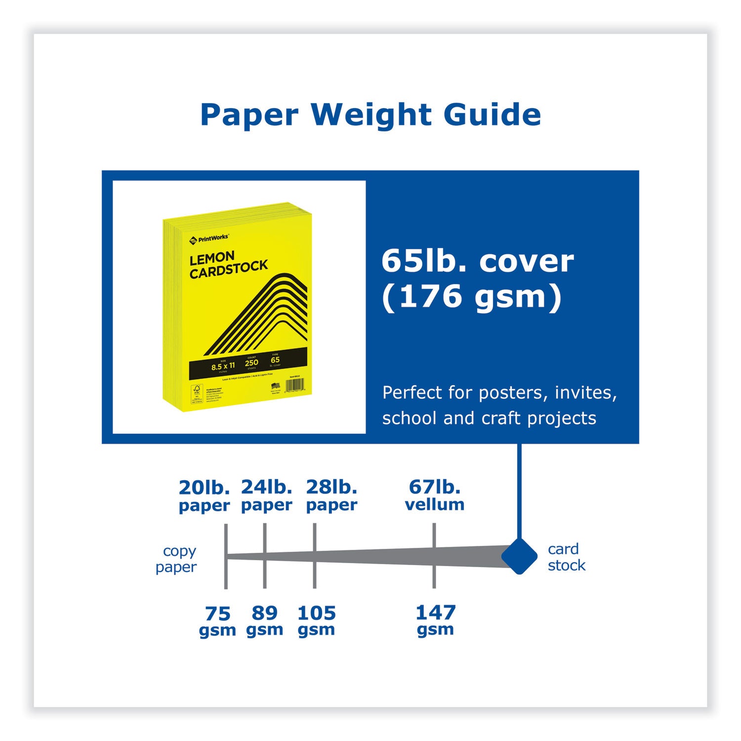 color-cardstock-65-lb-cover-weight-85-x-11-lemon-yellow-250-ream_prb00113 - 4