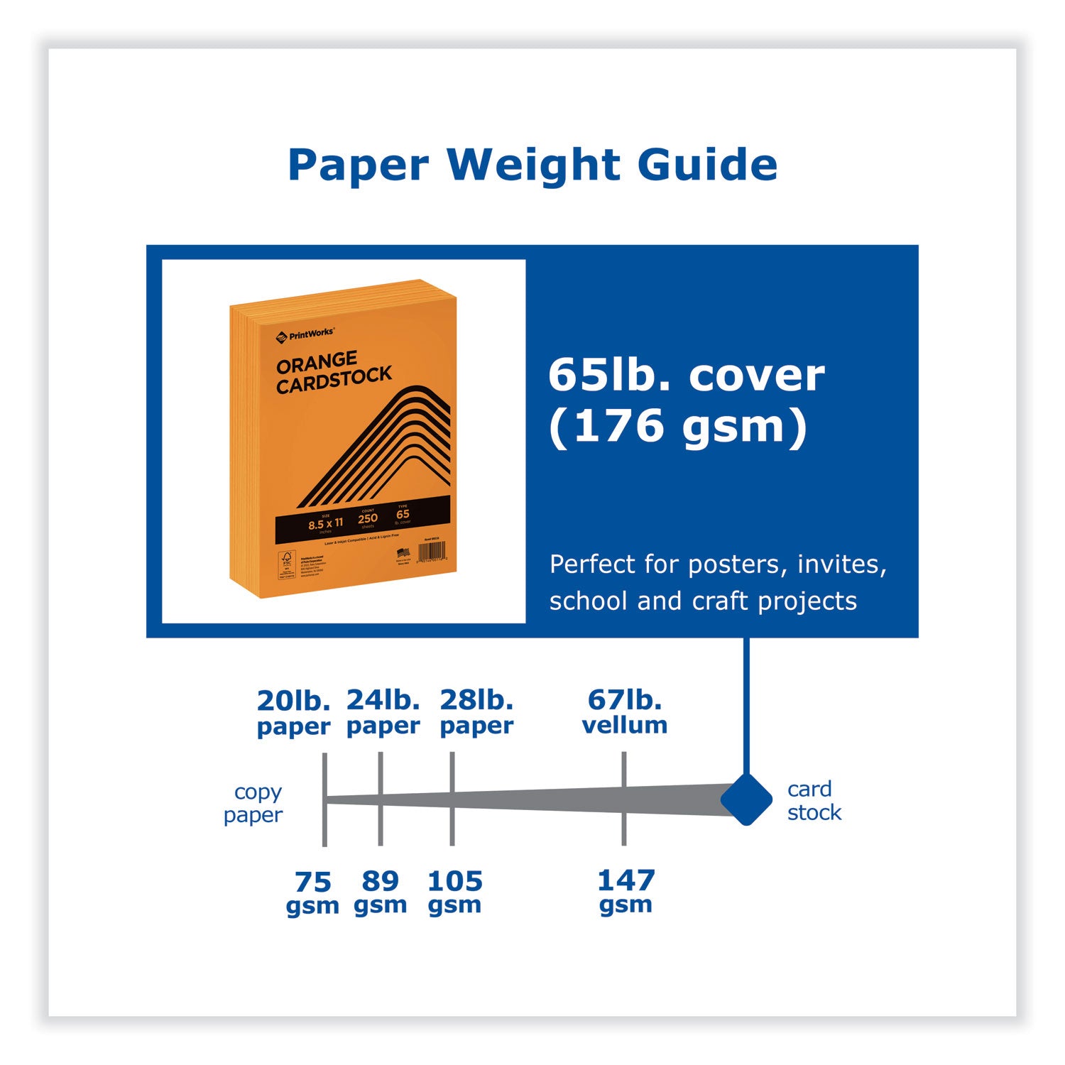 color-cardstock-65-lb-cover-weight-85-x-11-orange-250-ream_prb00116 - 3