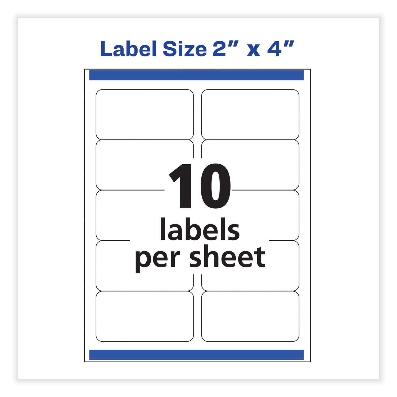 Vibrant Inkjet Color-Print Labels w/ Sure Feed, 2 x 4, Matte White, 200/PK