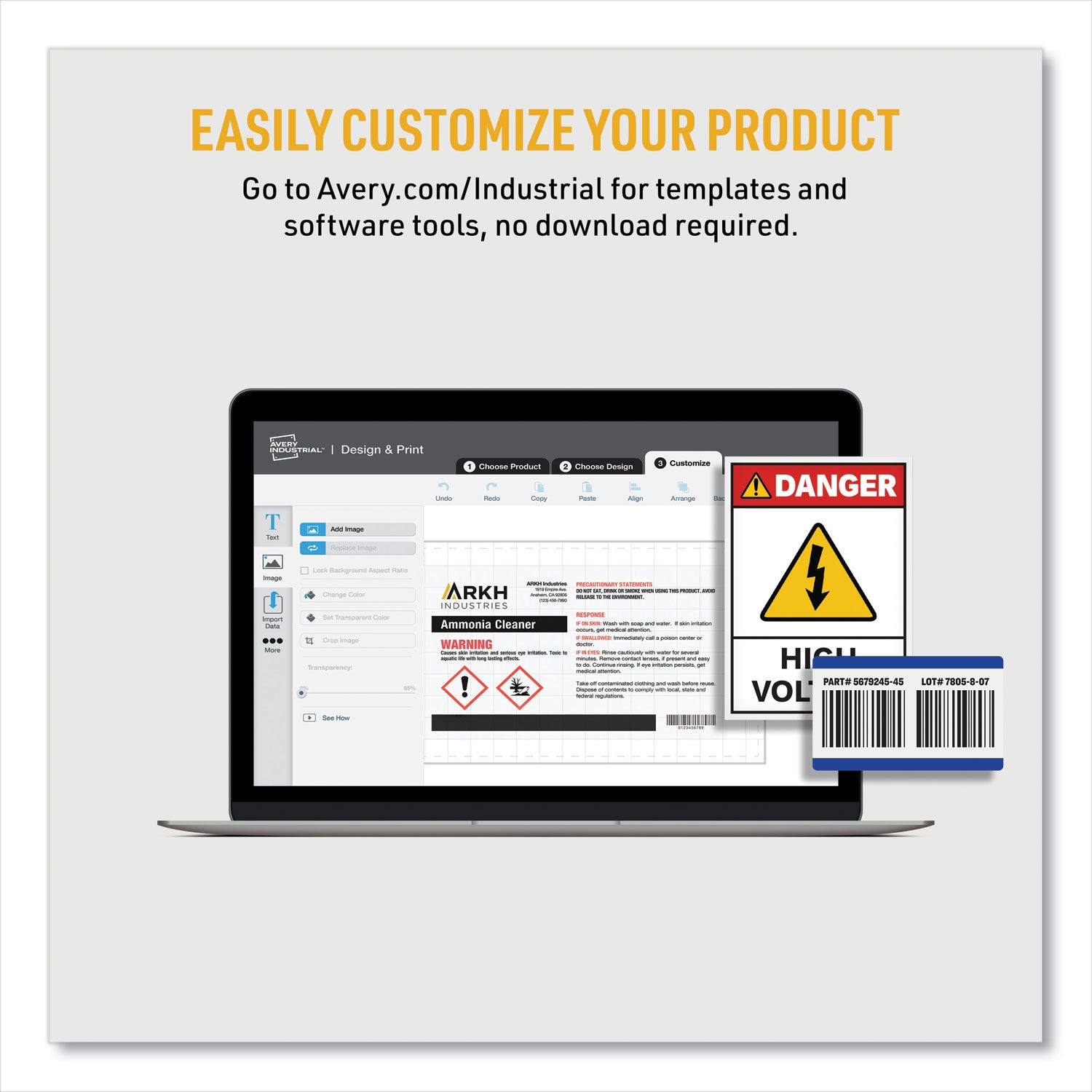 PermaTrack Durable White Asset Tag Labels, Laser Printers, 0.75 x 2, White, 30/Sheet, 8 Sheets/Pack