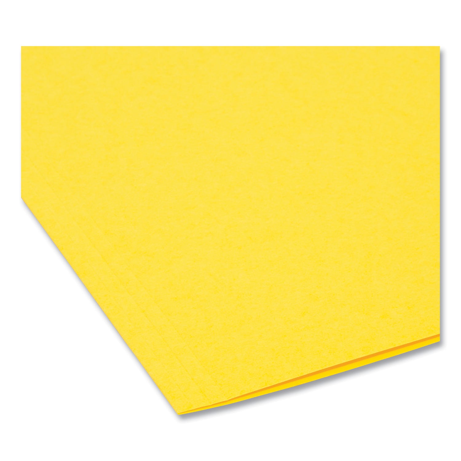 Interior File Folders, 1/3-Cut Tabs: Assorted, Letter Size, 0.75" Expansion, Yellow, 100/Box - 