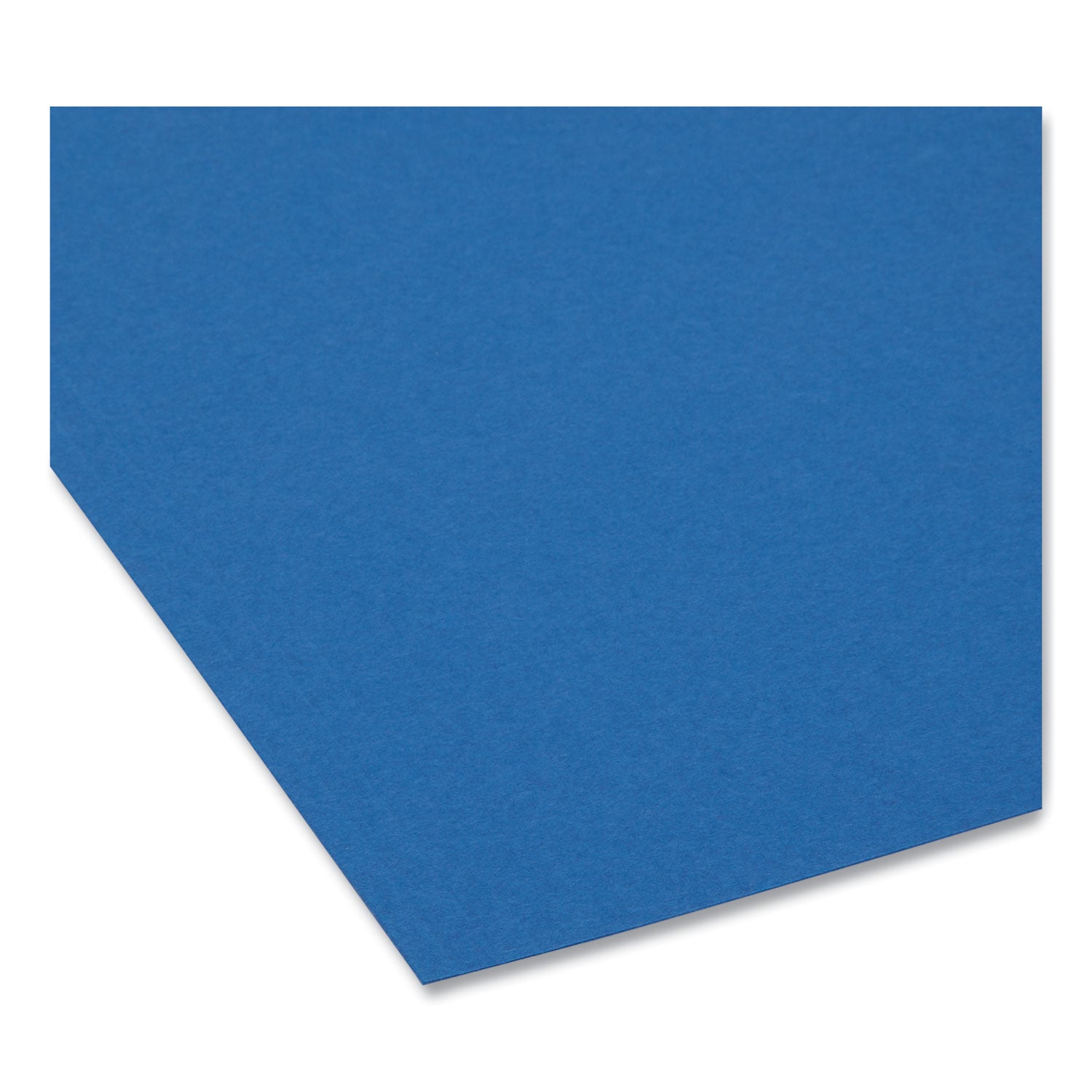 Interior File Folders, 1/3-Cut Tabs: Assorted, Letter Size, 0.75" Expansion, Navy Blue, 100/Box - 