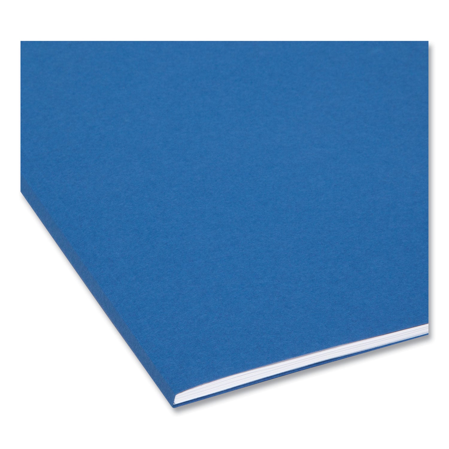 Interior File Folders, 1/3-Cut Tabs: Assorted, Letter Size, 0.75" Expansion, Navy Blue, 100/Box - 