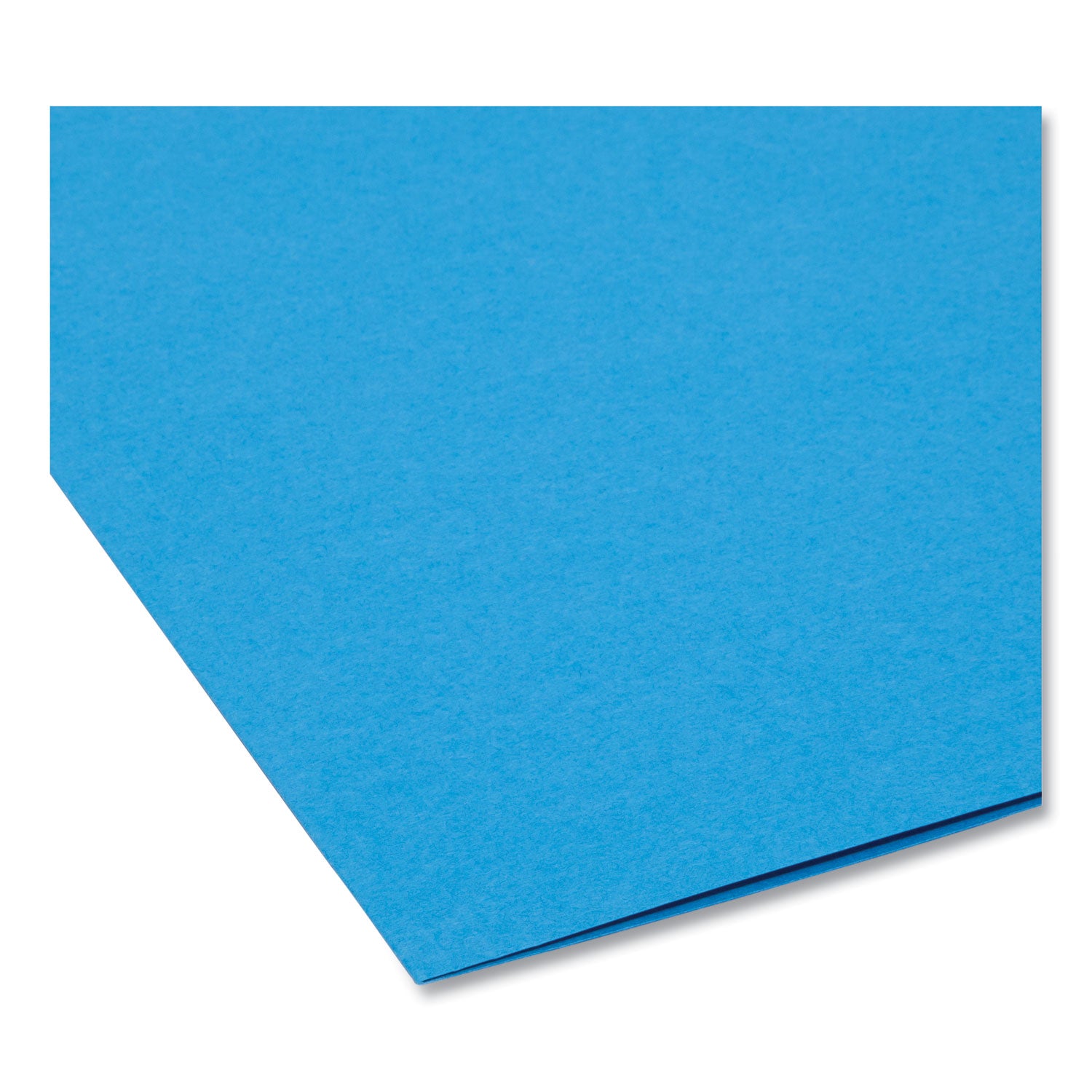 Interior File Folders, 1/3-Cut Tabs: Assorted, Letter Size, 0.75" Expansion, Sky Blue, 100/Box - 