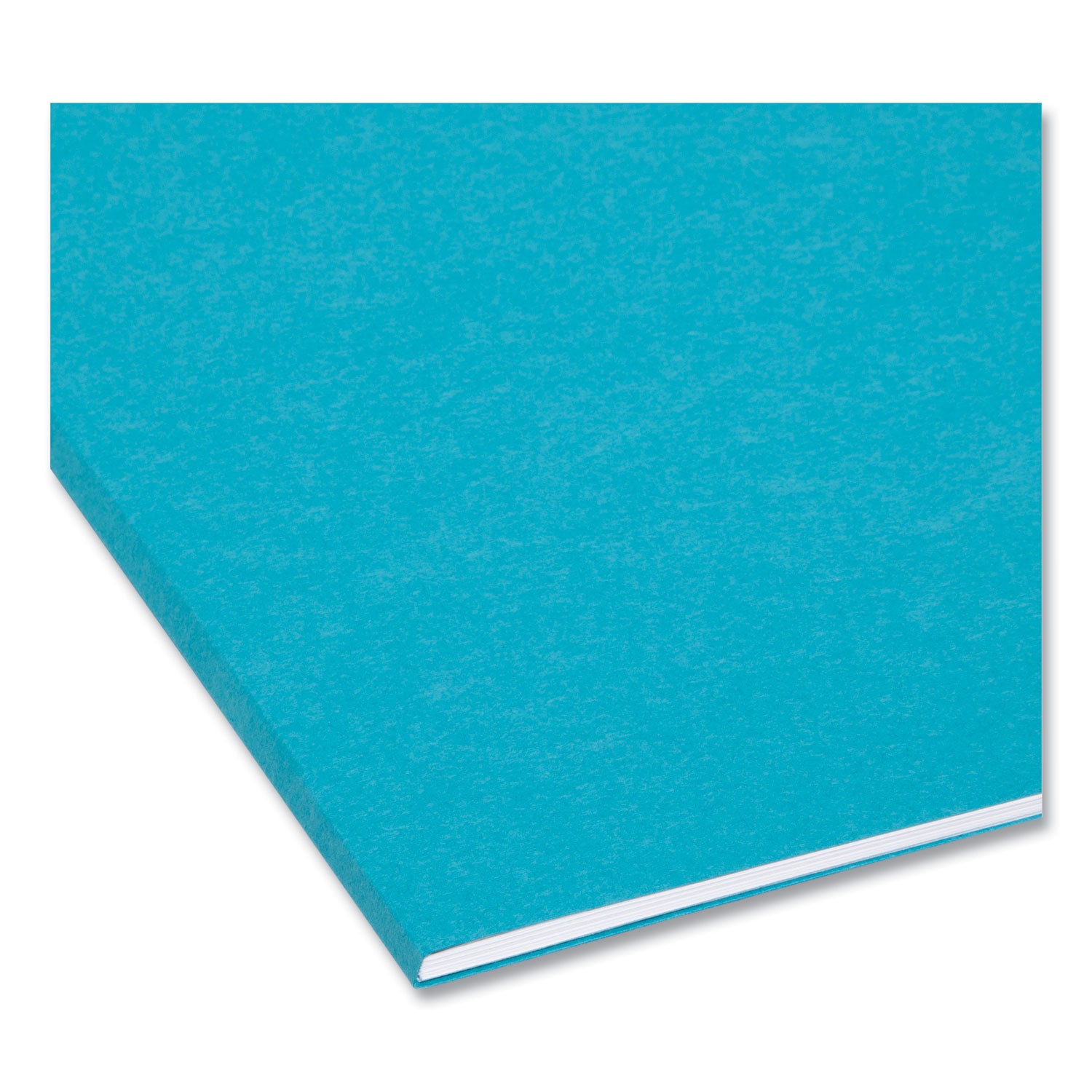 Interior File Folders, 1/3-Cut Tabs: Assorted, Letter Size, 0.75" Expansion, Teal, 100/Box - 