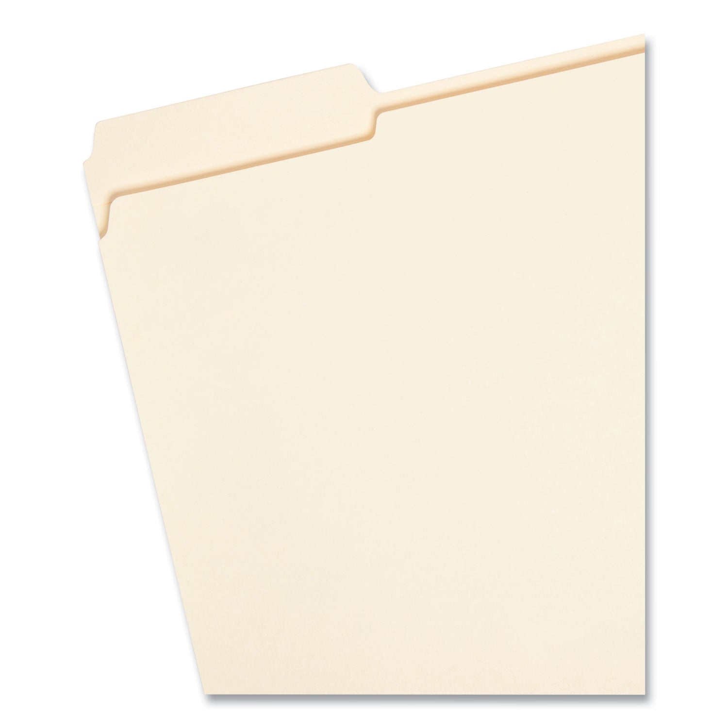 Reinforced Tab Manila File Folders, 1/3-Cut Tabs: Assorted, Letter Size, 0.75" Expansion, 11-pt Manila, 100/Box - 