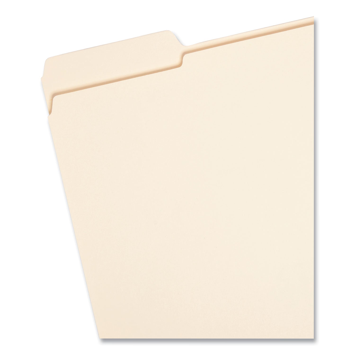 Reinforced Tab Manila File Folders, 1/3-Cut Tabs: Left Position, Letter Size, 0.75" Expansion, 11-pt Manila, 100/Box - 