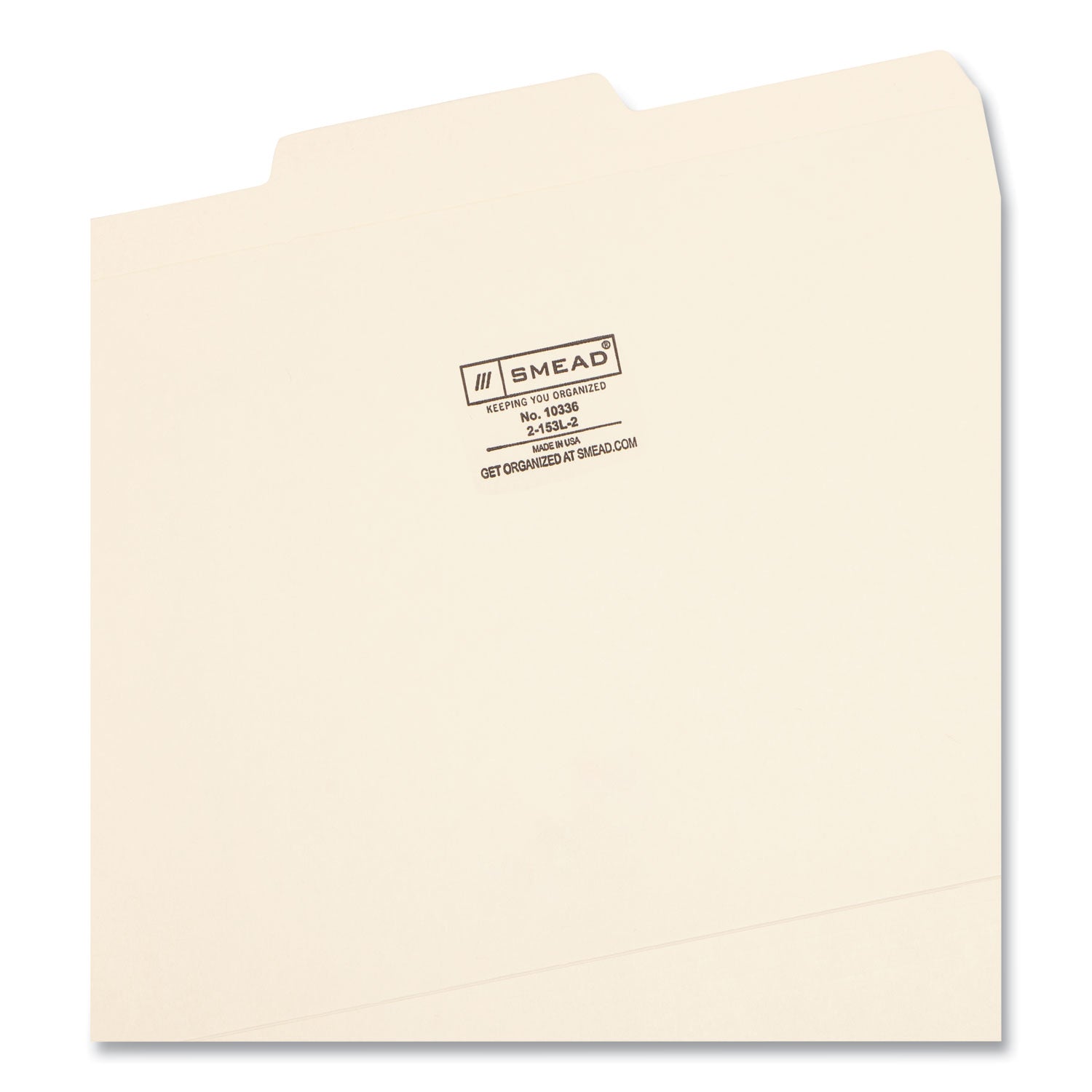 Reinforced Tab Manila File Folders, 1/3-Cut Tabs: Center Position, Letter Size, 0.75" Expansion, 11-pt Manila, 100/Box - 