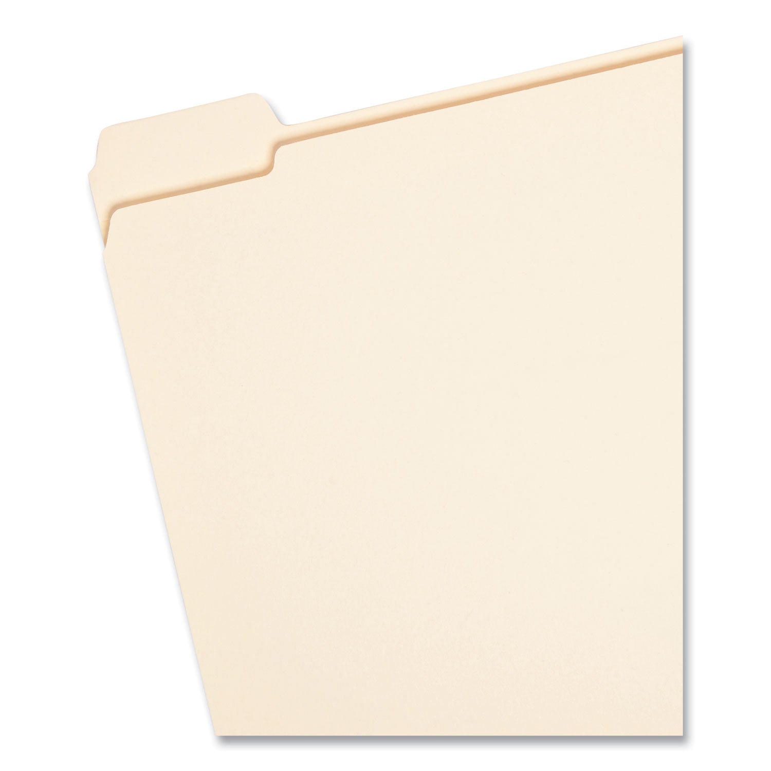 Reinforced Tab Manila File Folders, 1/5-Cut Tabs: Assorted, Letter Size, 0.75" Expansion, 11-pt Manila, 100/Box - 