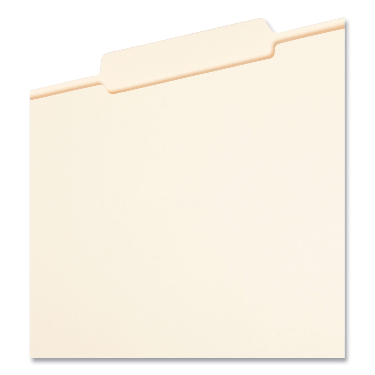 Reinforced Guide Height File Folders, 2/5-Cut Tabs: Right of Center Position, Letter Size, 0.75" Expansion, Manila, 100/Box - 