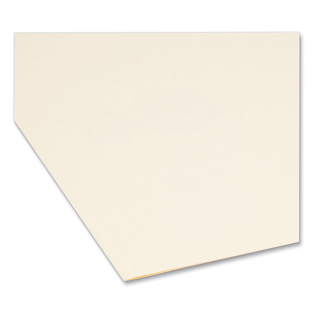 Reinforced Guide Height File Folders, 2/5-Cut Tabs: Right Position, Letter Size, 0.75" Expansion, Manila, 100/Box - 