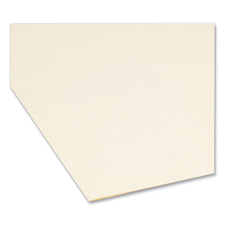 Reinforced Guide Height File Folders, 2/5-Cut Tabs: Right Position, Letter Size, 0.75" Expansion, Manila, 100/Box - 